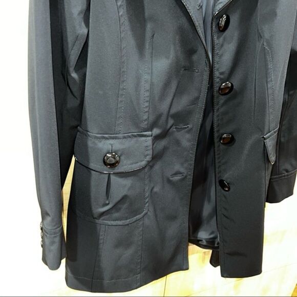 Ann Taylor Women’s Black Belted Trench Coat - Picture 7 of 10